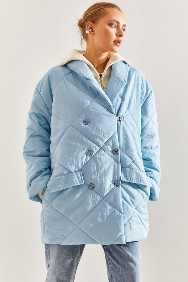 Bianco Lucci Bianco Lucci Women's Buttoned Oversize Puffer Coat