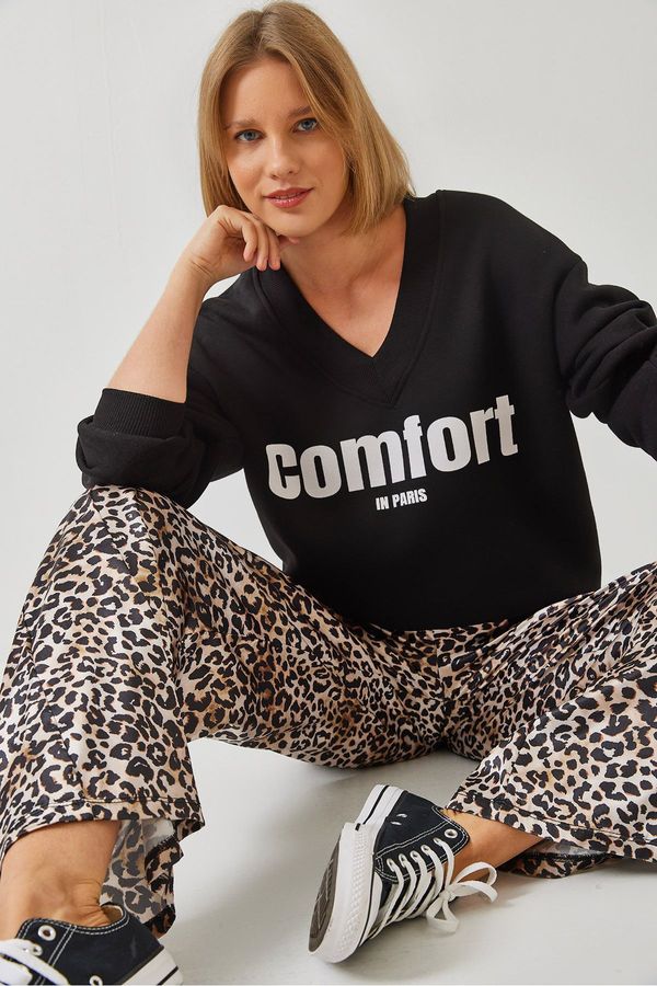 Bianco Lucci Bianco Lucci Women's Comfort Printed Sweatshirt