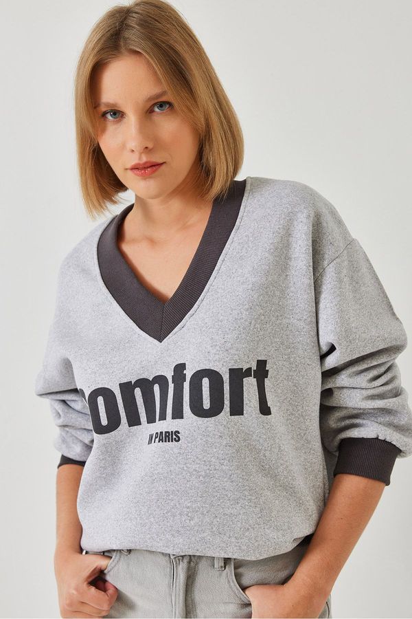 Bianco Lucci Bianco Lucci Women's Comfort Printed Sweatshirt