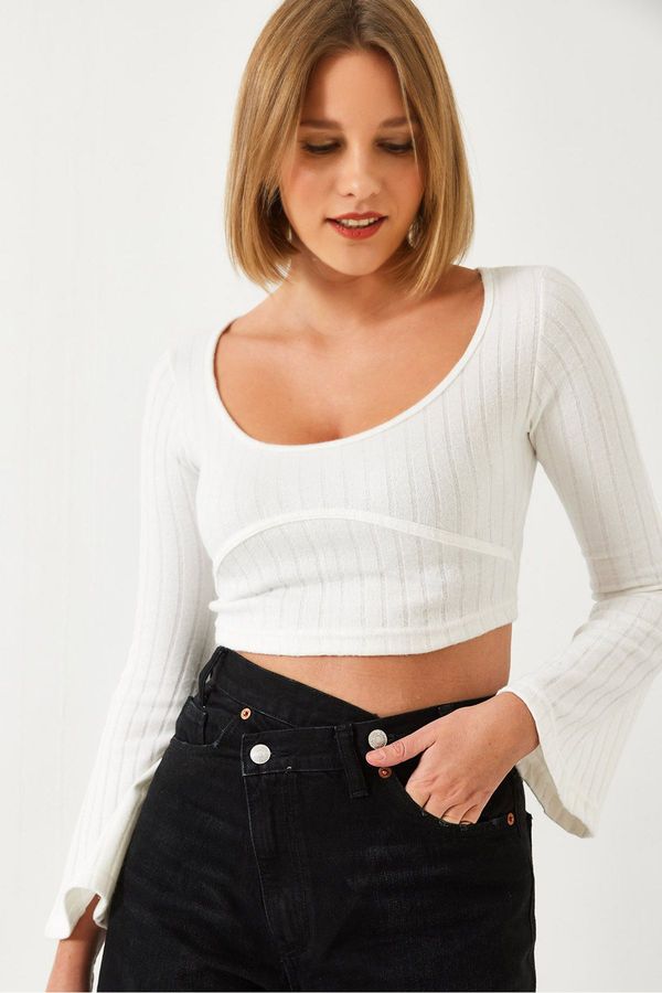 Bianco Lucci Bianco Lucci Women's Crop Blouse