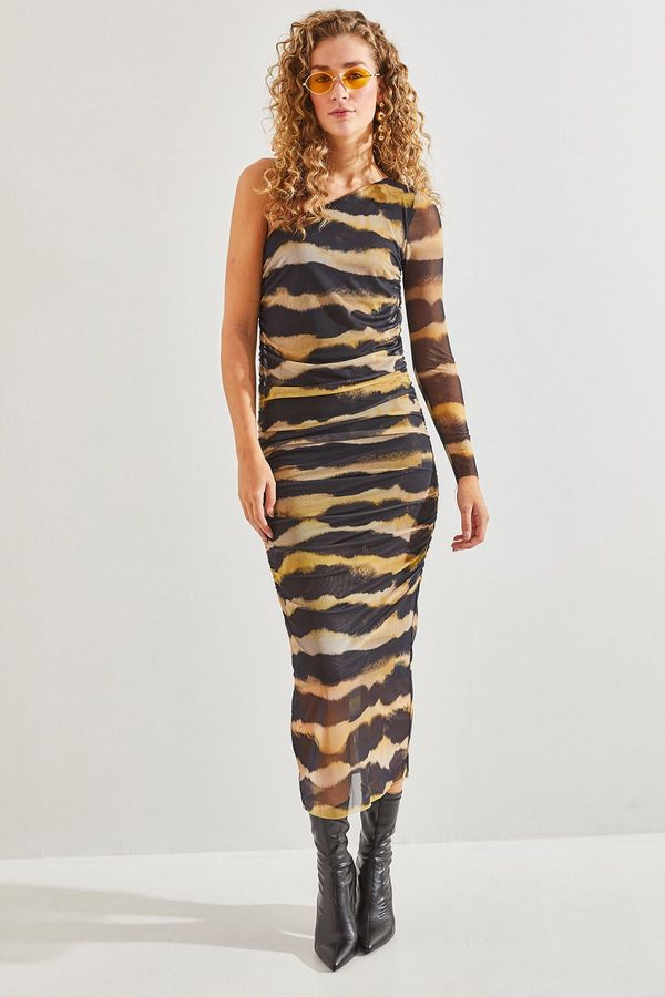 Bianco Lucci Bianco Lucci Women's Digital Printed Tulle Dress