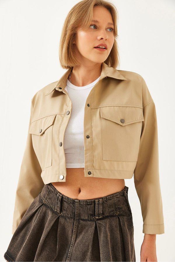 Bianco Lucci Bianco Lucci Women's Double Pocket Short Jacket