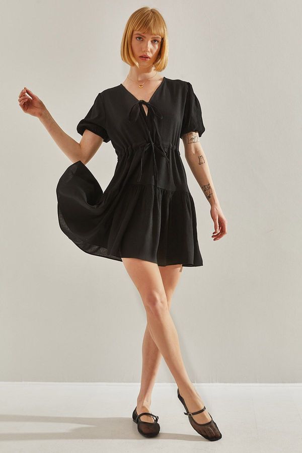 Bianco Lucci Bianco Lucci Women's Front Lace Tamara Mini Dress