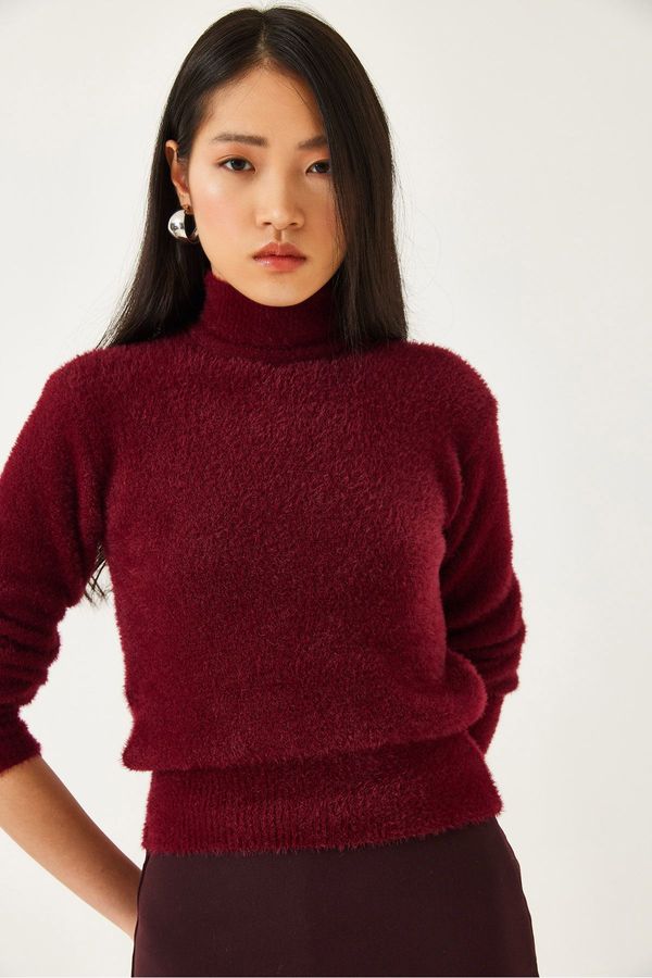 Bianco Lucci Bianco Lucci Women's Half Turtleneck Soft Knitwear Sweater