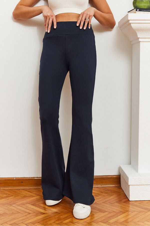 Bianco Lucci Bianco Lucci Women's High Waisted Flare Pants 0160