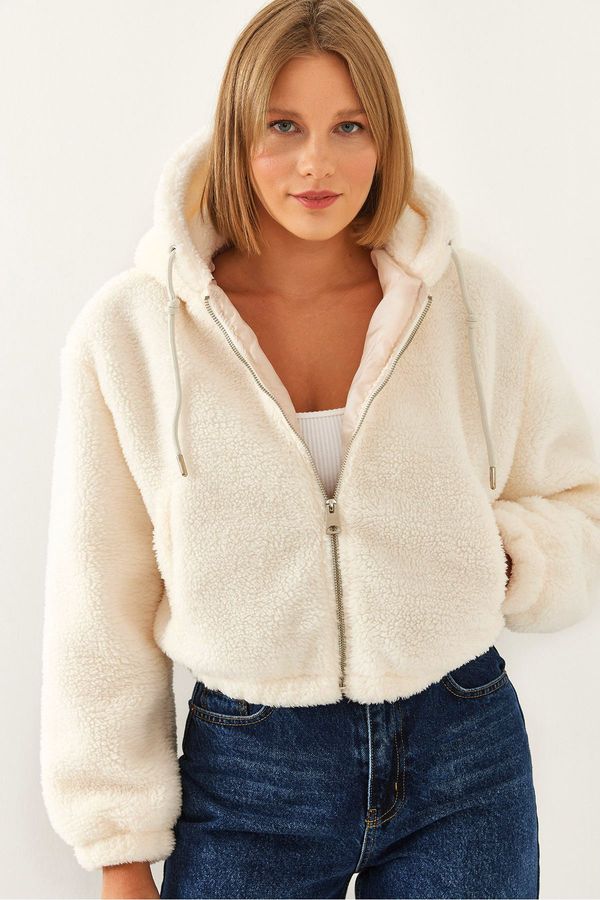 Bianco Lucci Bianco Lucci Women's Hooded Plush Coat
