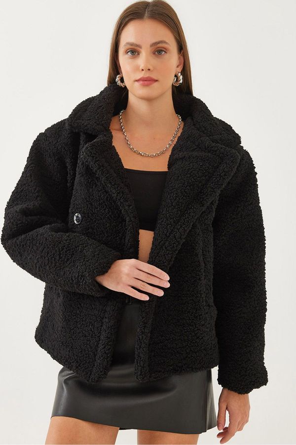 Bianco Lucci Bianco Lucci Women's Lined Plush Coat 2433