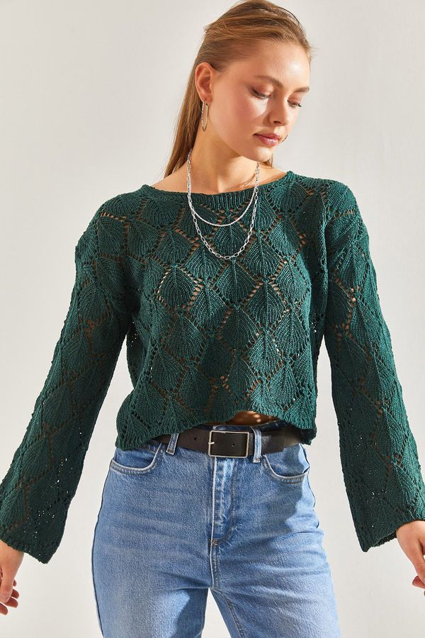 Bianco Lucci Bianco Lucci Women's Openwork Knitwear Sweater