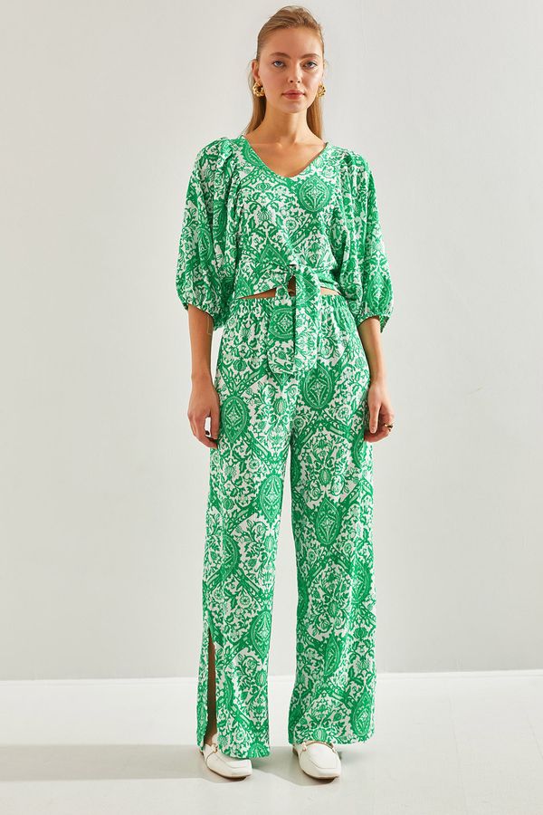 Bianco Lucci Bianco Lucci Women's Patterned Two Piece Set