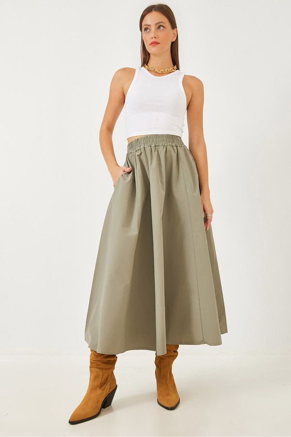 Bianco Lucci Bianco Lucci Women's Pocket Detailed Elastic Waist Parachute Balloon Skirt