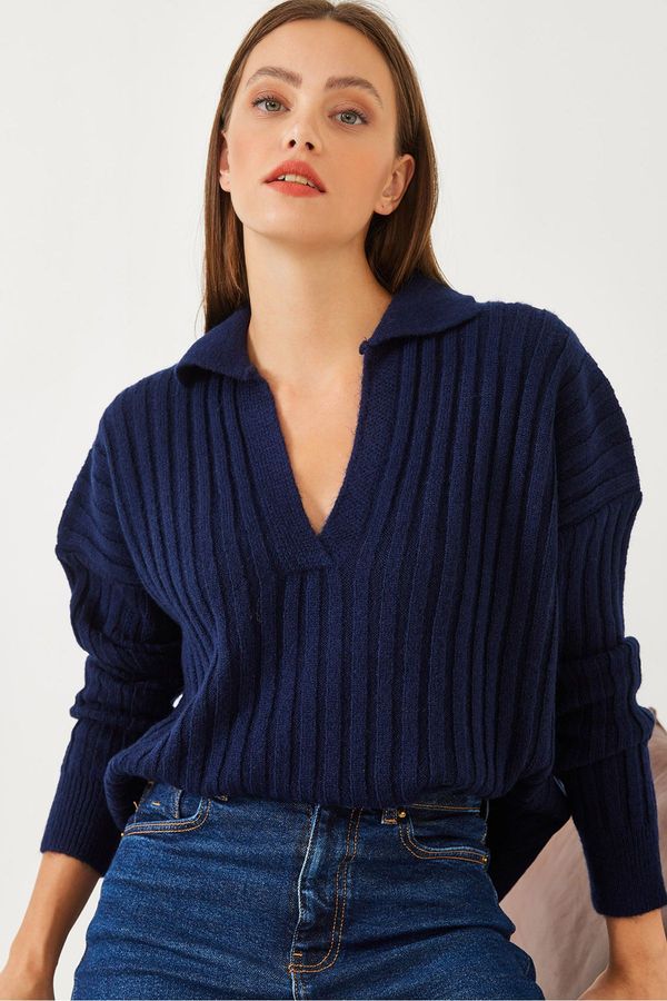 Bianco Lucci Bianco Lucci Women's Polo Neck Knitwear Sweater