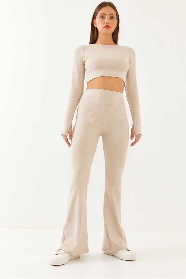 Bianco Lucci Bianco Lucci Women's Reported Spanish Leg Finger-Tucked Bottom-Top Set