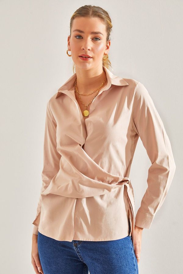 Bianco Lucci Bianco Lucci Women's Side Buttoned Shirt