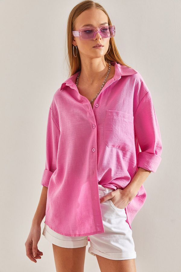 Bianco Lucci Bianco Lucci Women's Single Pocket Shirt