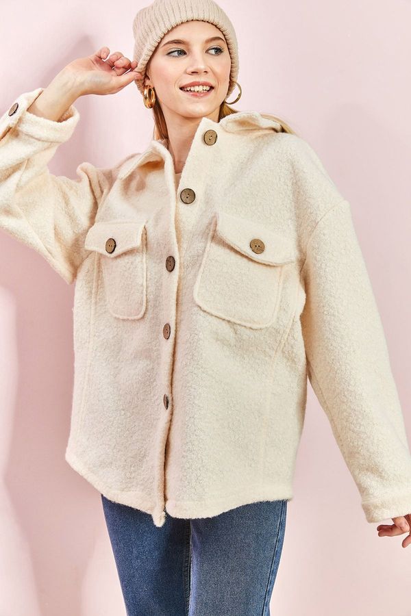 Bianco Lucci Bianco Lucci Women's Spiderman Jacket with Double Pockets 4636