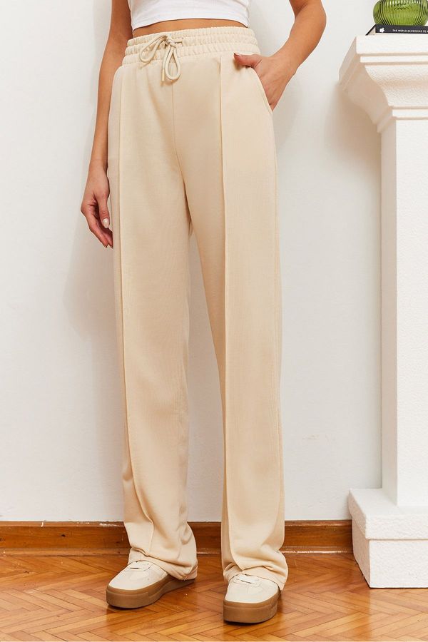 Bianco Lucci Bianco Lucci Women's Wide Leg Casual Sweatpants 2396