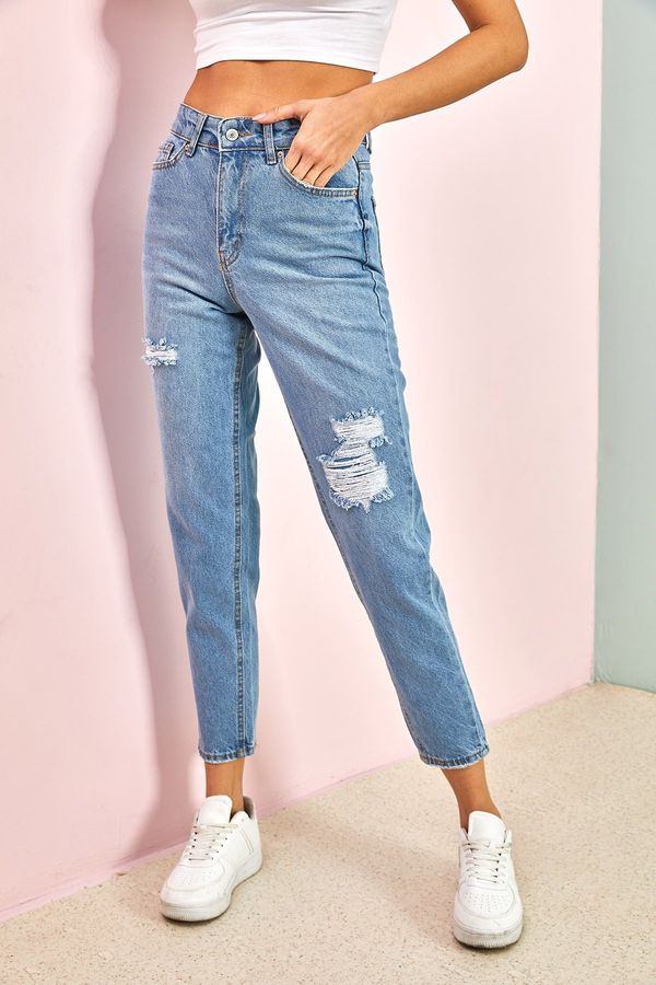 Bianco Lucci Bianco Lucci жените коляното цепка модел дънки