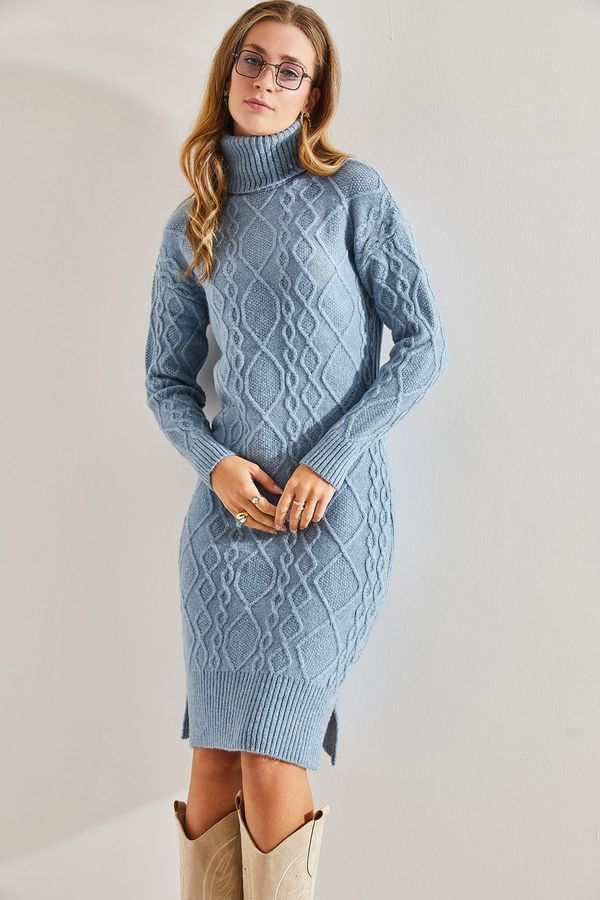 Bianco Lucci Bianco Lucci жените коса плетен Поло трикотаж рокля