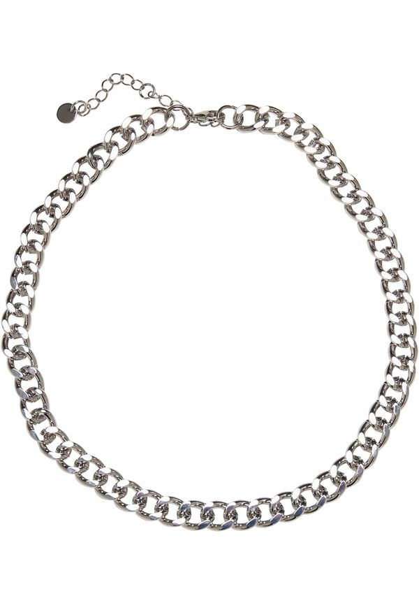 Urban Classics Big Saturn Basic Necklace - silver color