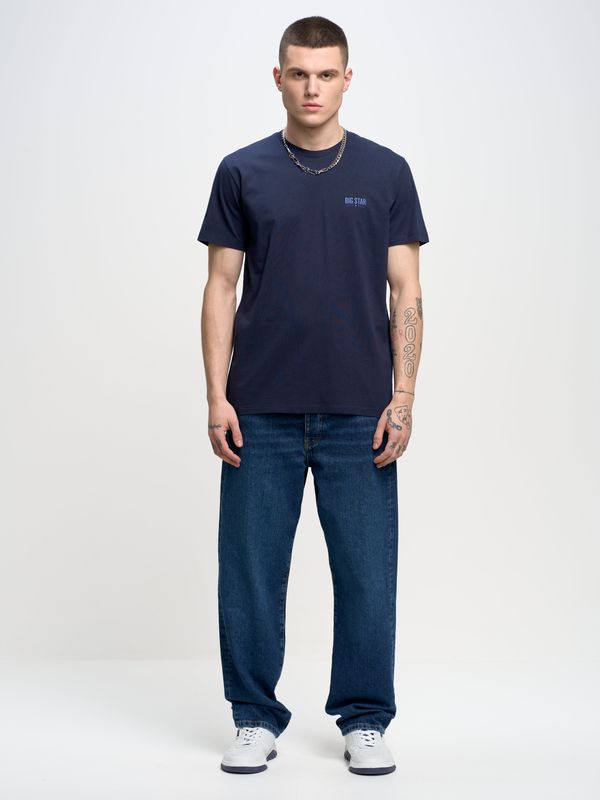 Big Star Big Star Man's T-shirt 152066 403 Navy Blue
