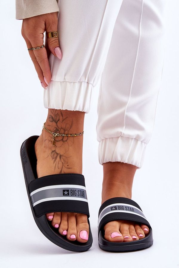 BIG STAR SHOES Big Star Rubber Slippers JJ274A263 Black