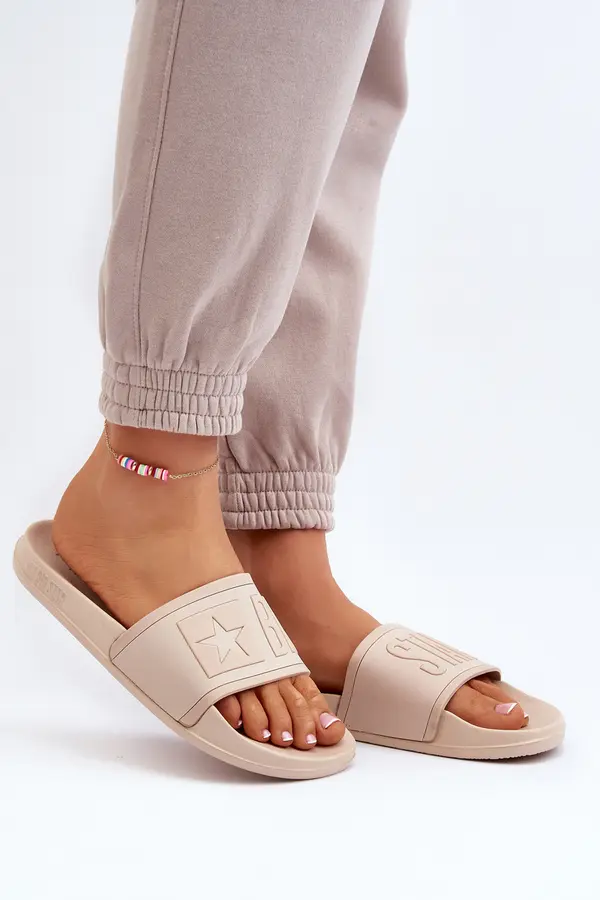 BIG STAR SHOES BIG STAR SHOES Дамски дунапренени чехли Big Star MM274718 Розови