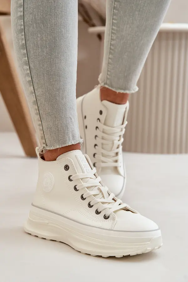 BIG STAR SHOES BIG STAR SHOES Дамски кецове на платформа Еко кожа Big Star