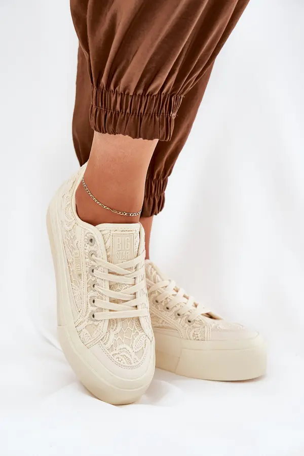 BIG STAR SHOES BIG STAR SHOES Дамски Кецове С Дантела Big Star