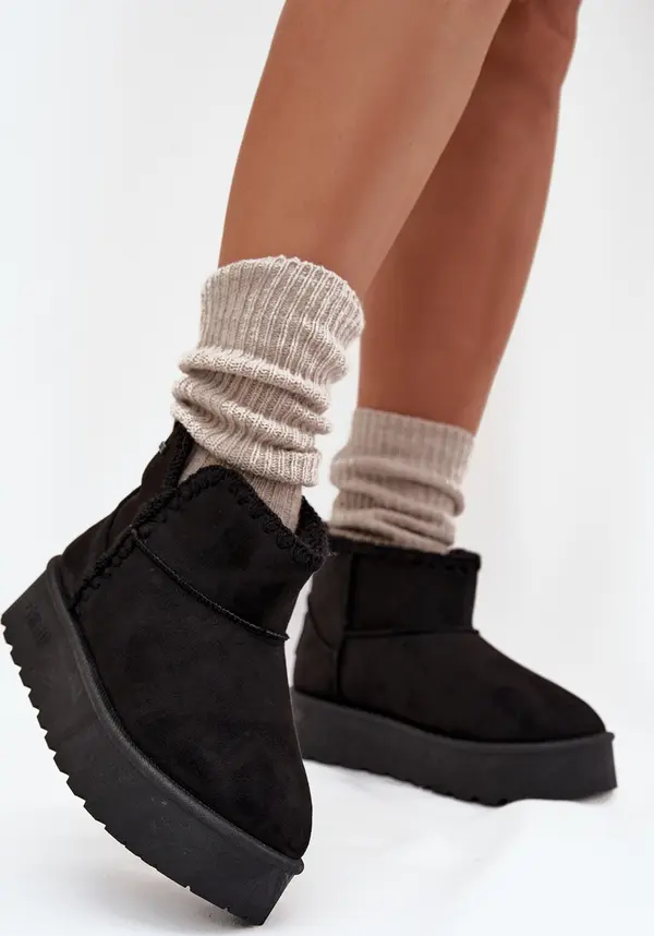 BIG STAR SHOES BIG STAR SHOES Дамски Снежни Обувки На Платформа С Шевове Big Star