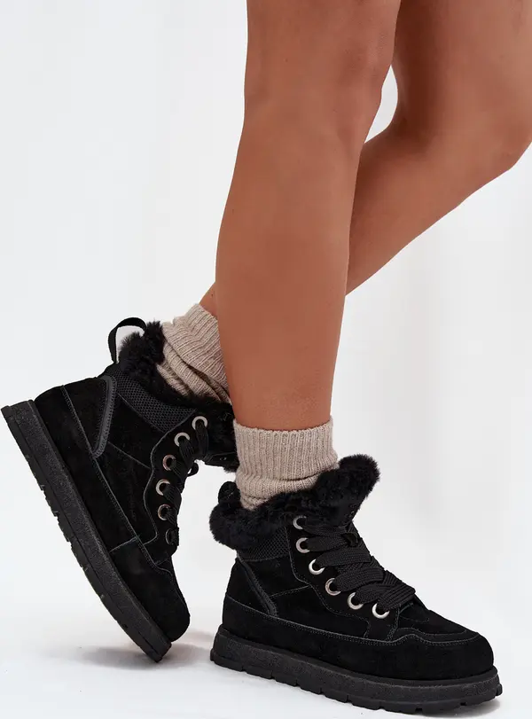 BIG STAR SHOES BIG STAR SHOES Дамски Зимни Боти Платформа С Козина Big Star