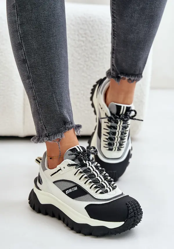 BIG STAR SHOES BIG STAR SHOES Кожени дамски маратонки на платформа Big Star