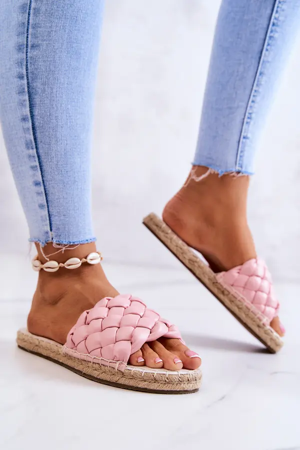 BIG STAR SHOES BIG STAR SHOES Кожени плетени чехли Big Star