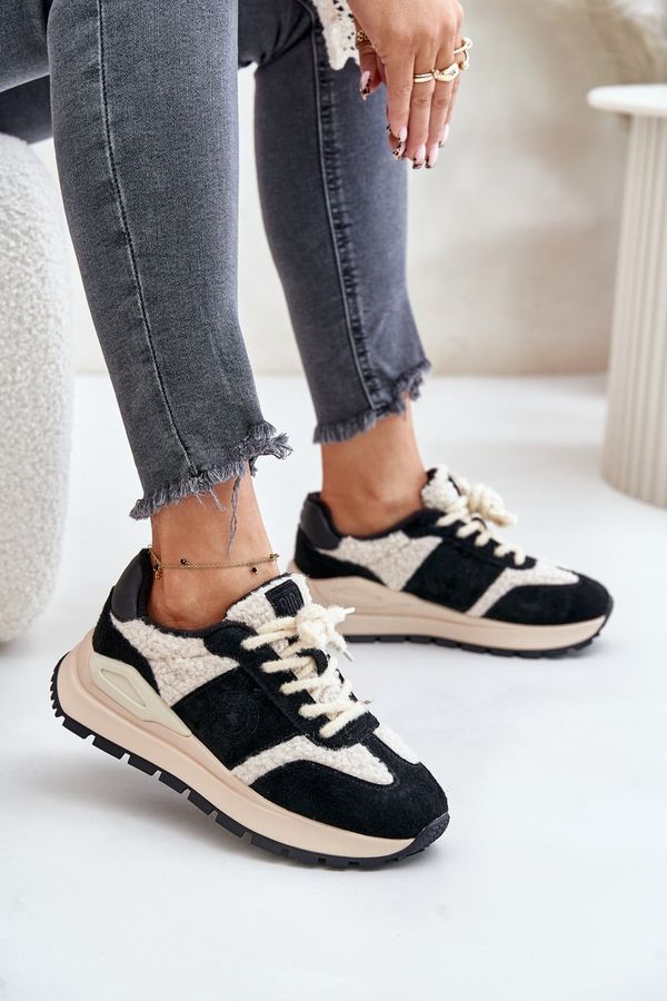 BIG STAR SHOES BIG STAR SHOES Топли дамски кожени кецове Big Star