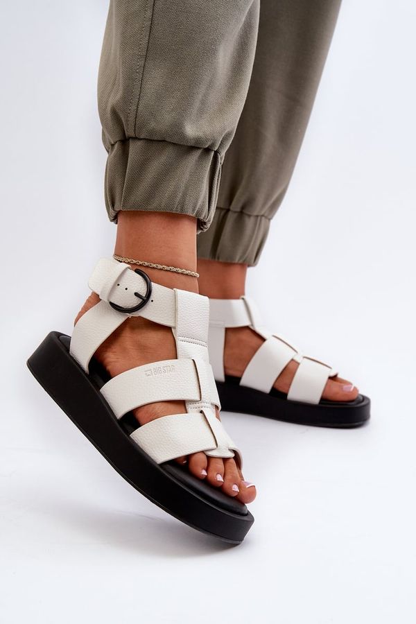 BIG STAR SHOES BIG STAR SHOES Удобни дамски сандали с платформа Big Star LL274870 Черни