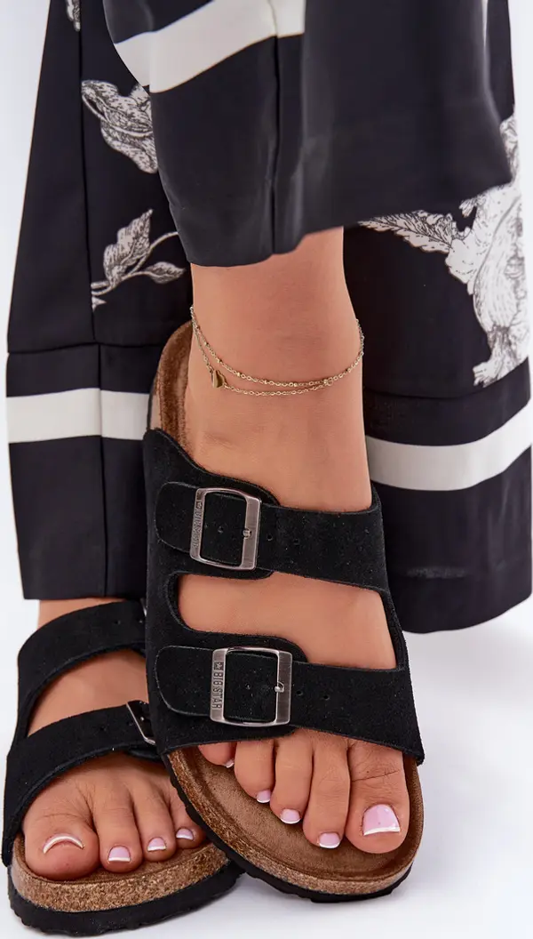 BIG STAR SHOES BIG STAR SHOES Замшени Дамски Сандали С Пряжки Big Star