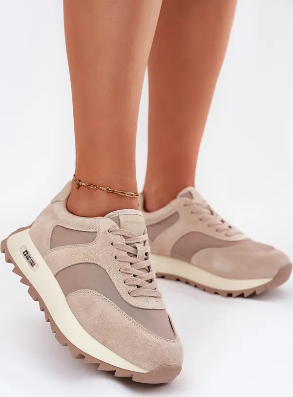 BIG STAR SHOES BIG STAR SHOES Замшени Спортни Обувки На Платформа Дамски Big Star