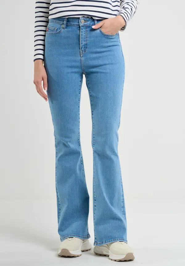 Big Star Big Star Woman's Flare Trousers Denim 190062  Denim-158