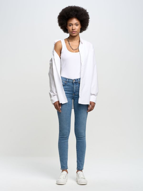 Big Star Big Star Woman's Singlet T-shirt 150048 Cream-101