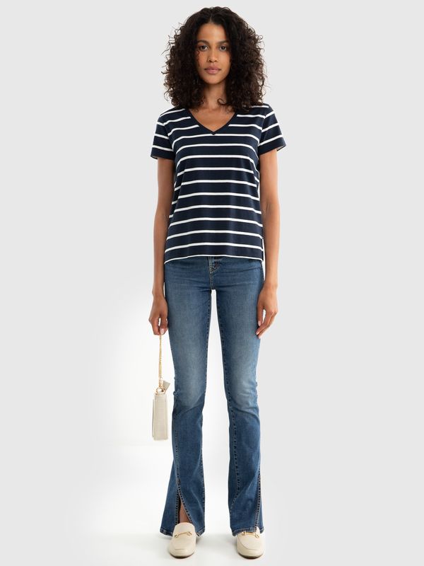 Big Star Big Star Woman's T-shirt 152420 403 Navy Blue