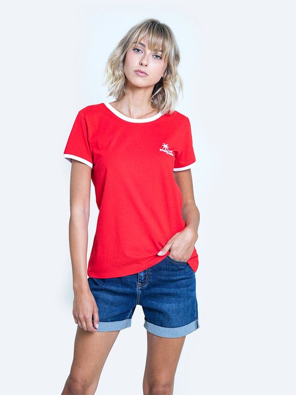 Big Star Big Star Woman's T-shirt_ss T-shirt 152041 Cream-101