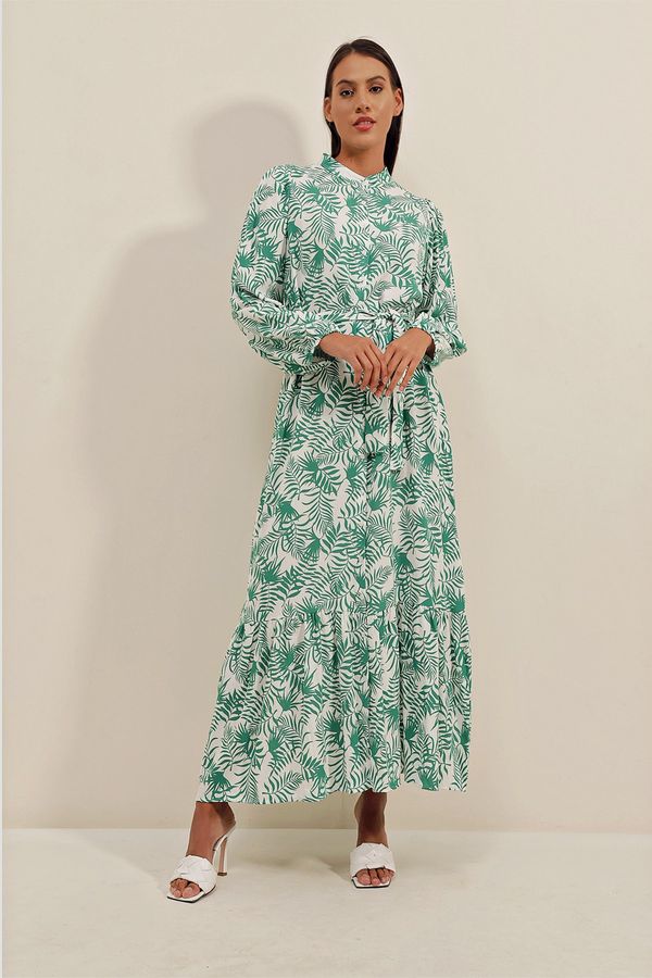 Bigdart Bigdart 2158 Exotic Pattern Dress - Green