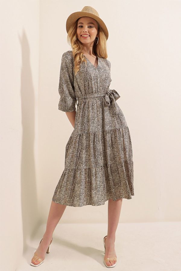 Bigdart Бигдарт 2320 Двуредна рокля - екрю