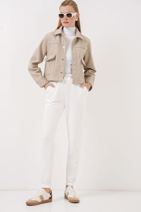 Bigdart Bigdart 55450 Three Yarn Sweatpants - White