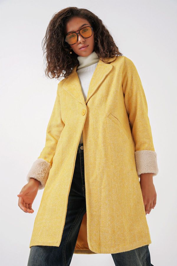 Bigdart Bigdart 9085 Fish Back Cashew Coat - B.Yellow