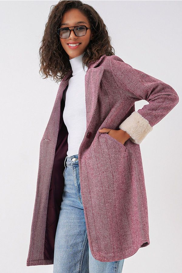 Bigdart Bigdart 9085 Fish Back Cashew Coat - Y.Claret Red