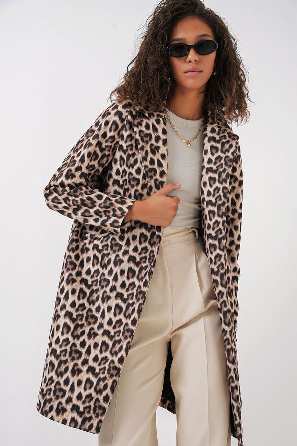 Bigdart Bigdart 9085 Patterned Cashmere Coat - C. Brown