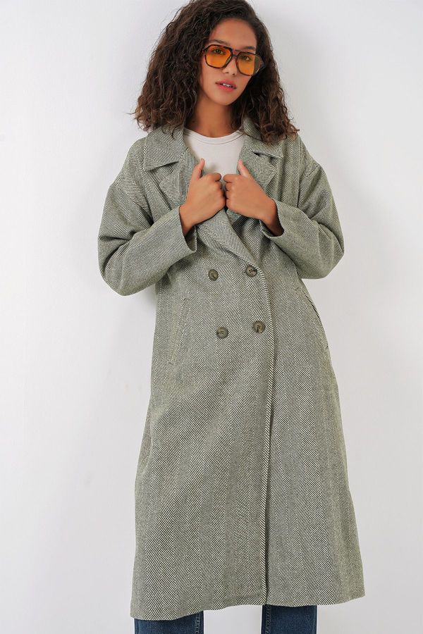 Bigdart Bigdart 9113 Oversize Wide Cut Wool Long Cashmere Coat - Cagla