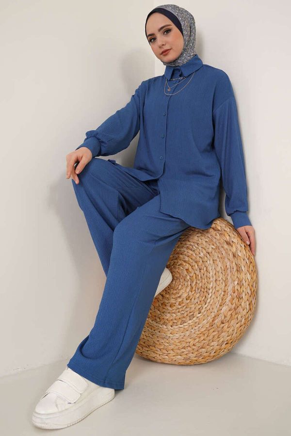 Bigdart Bigdart T5858 Knitted Two Piece Set - Indigo