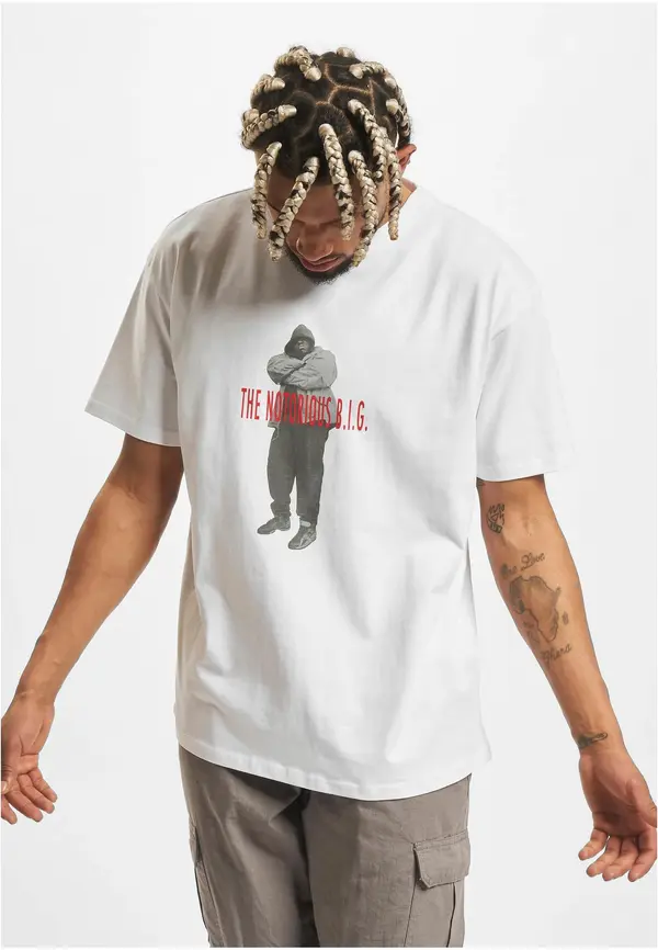 Mister Tee Biggie Smalls Concrete Tee White