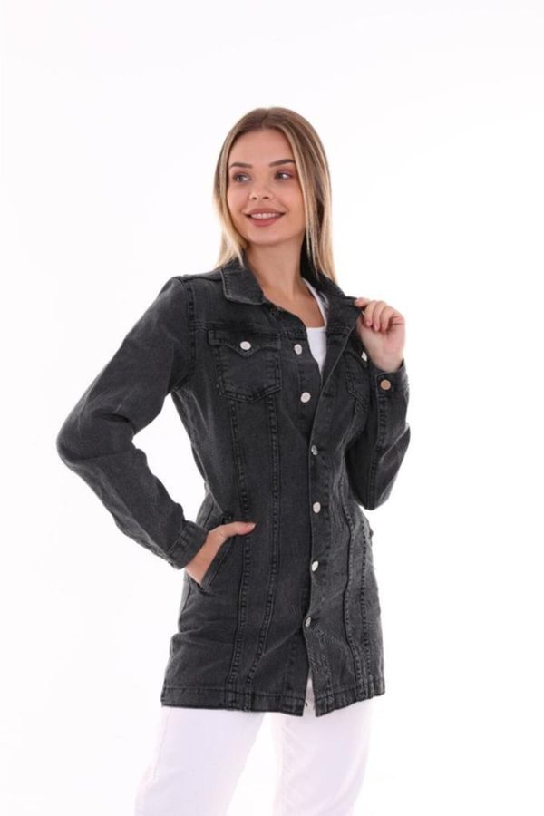 BİKELİFE BİKELİFE пушено синьо дънково яке Boyfrend